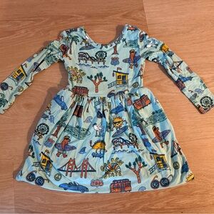 Little Sleepies Play Long Sleeve Dress with Fun Print